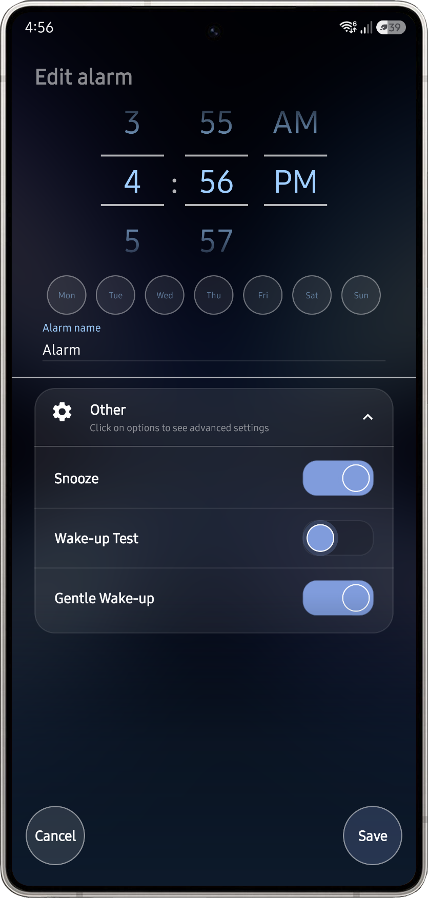 Settings Screen